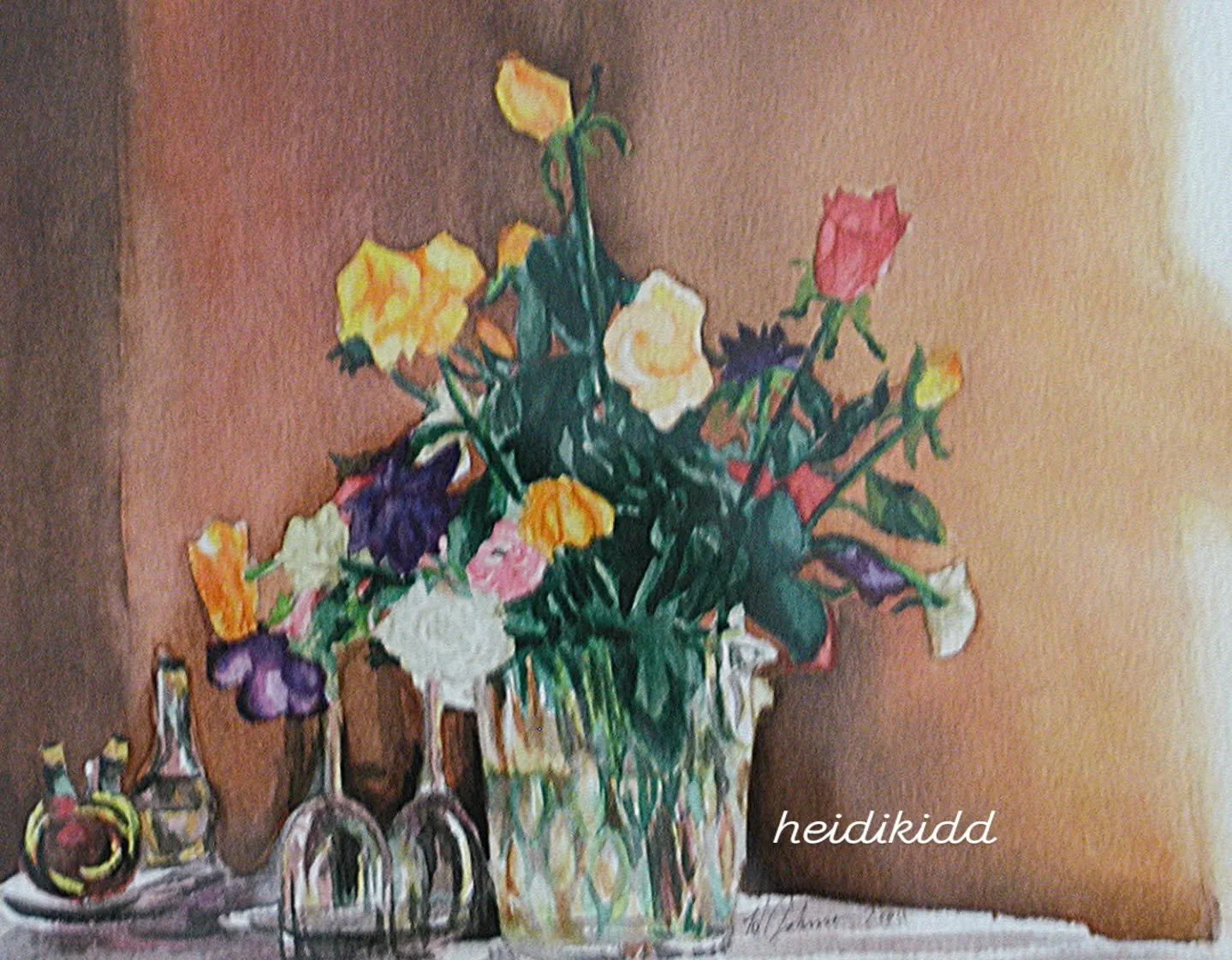 Lunch at the Bristro NYC 1996 
Watercolor Gift to @pulliambecca 

I painted this in the 1990s while living in Sleep Hollow NY.  I've always been a weekend painter. 🎨  Today I'm thankful for my sketchbook habbit that started in 1990.  I have a collec