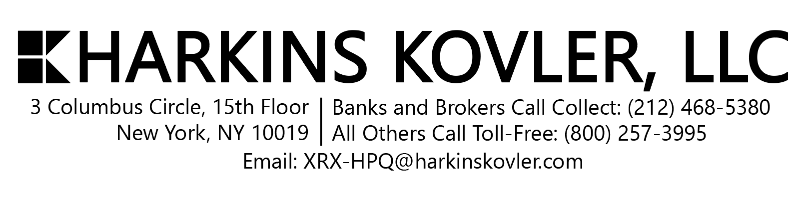 Branding for M &amp; A activity pertaining to Xerox and HP Inc.Included in Offer Documents mailed to about 1 million shareholders