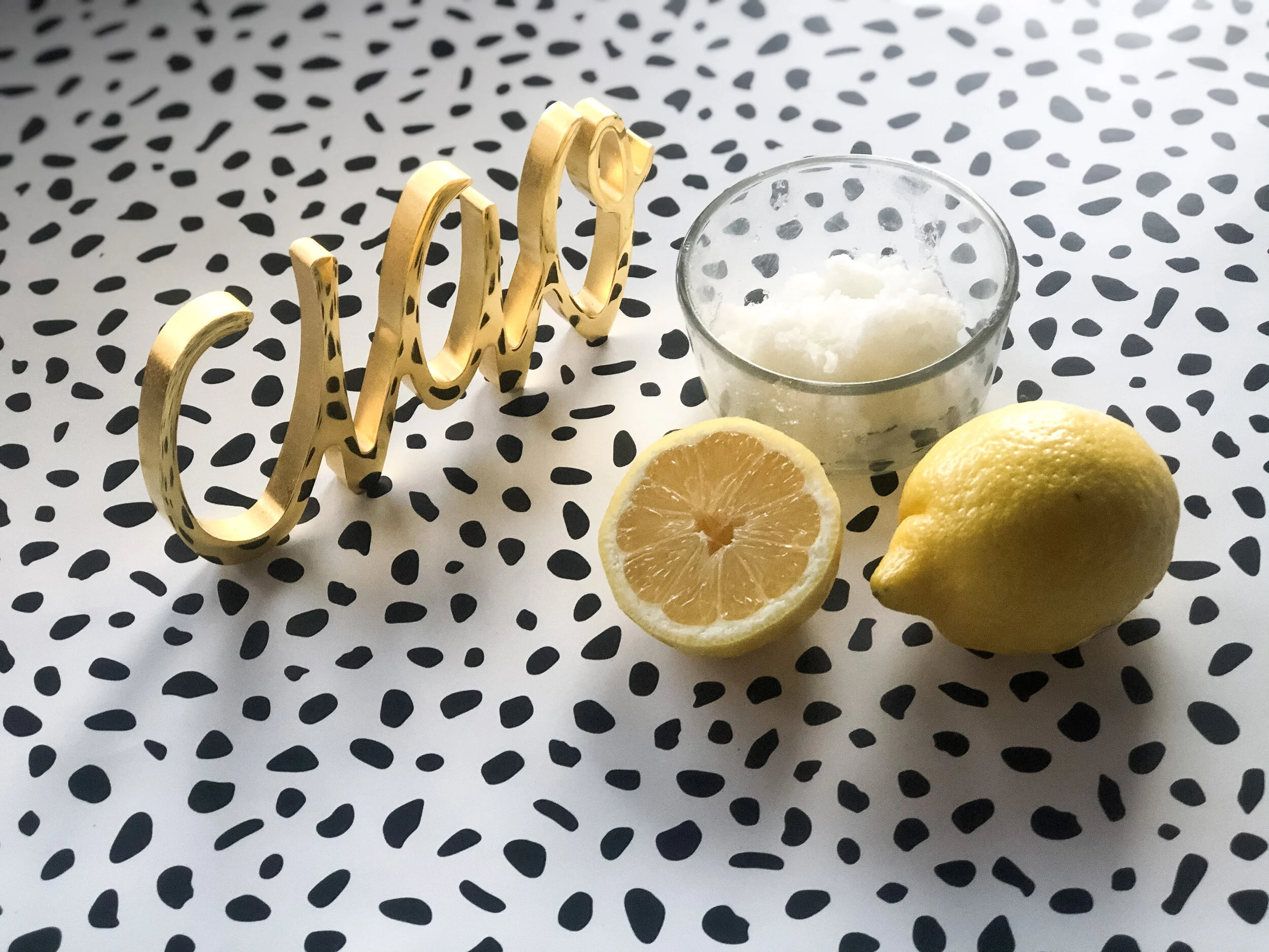 DIY Lemon Coconut Sugar Hand Scrub