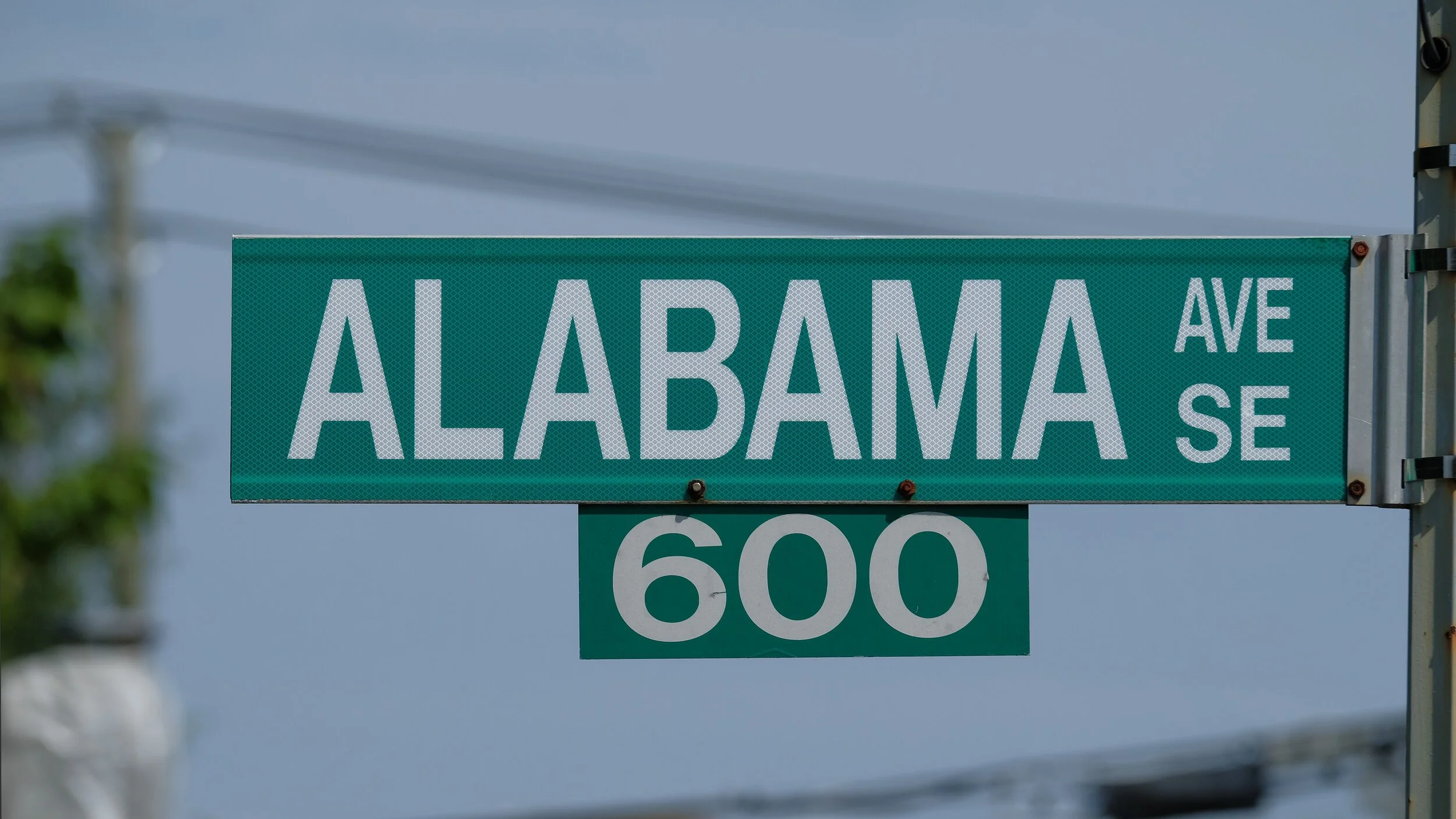 Street sign for Alabama Avenue in Washington, DC