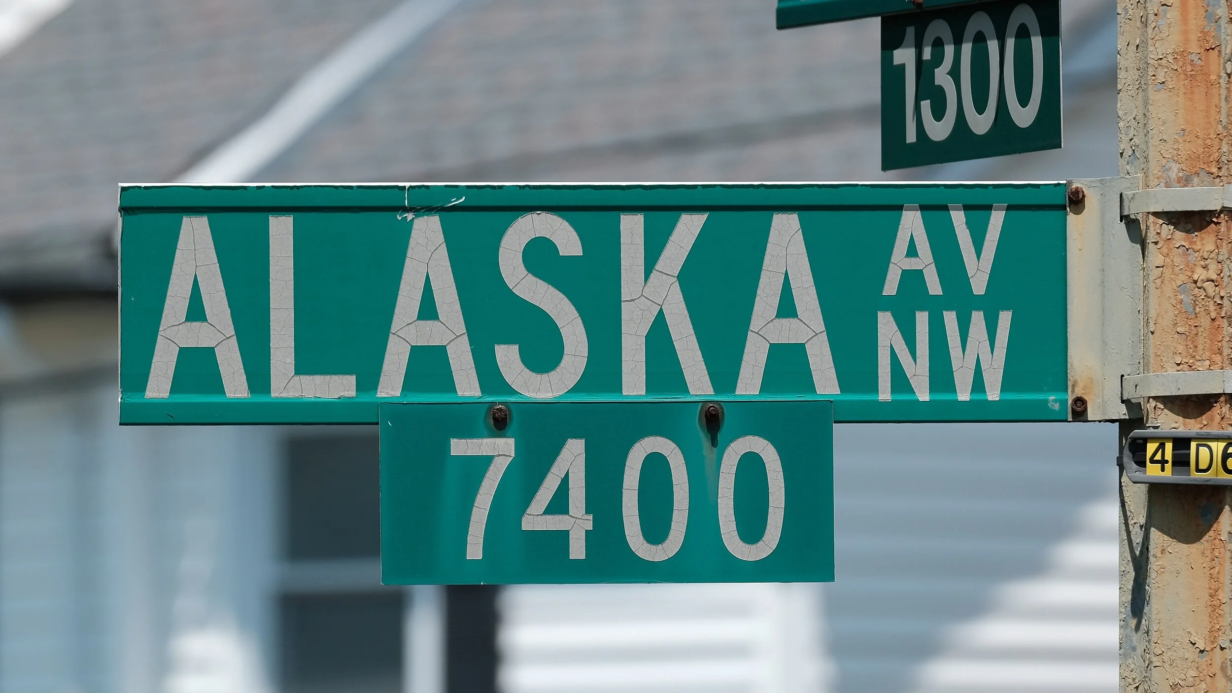 Street sign for Alaska Avenue in Washington, DC