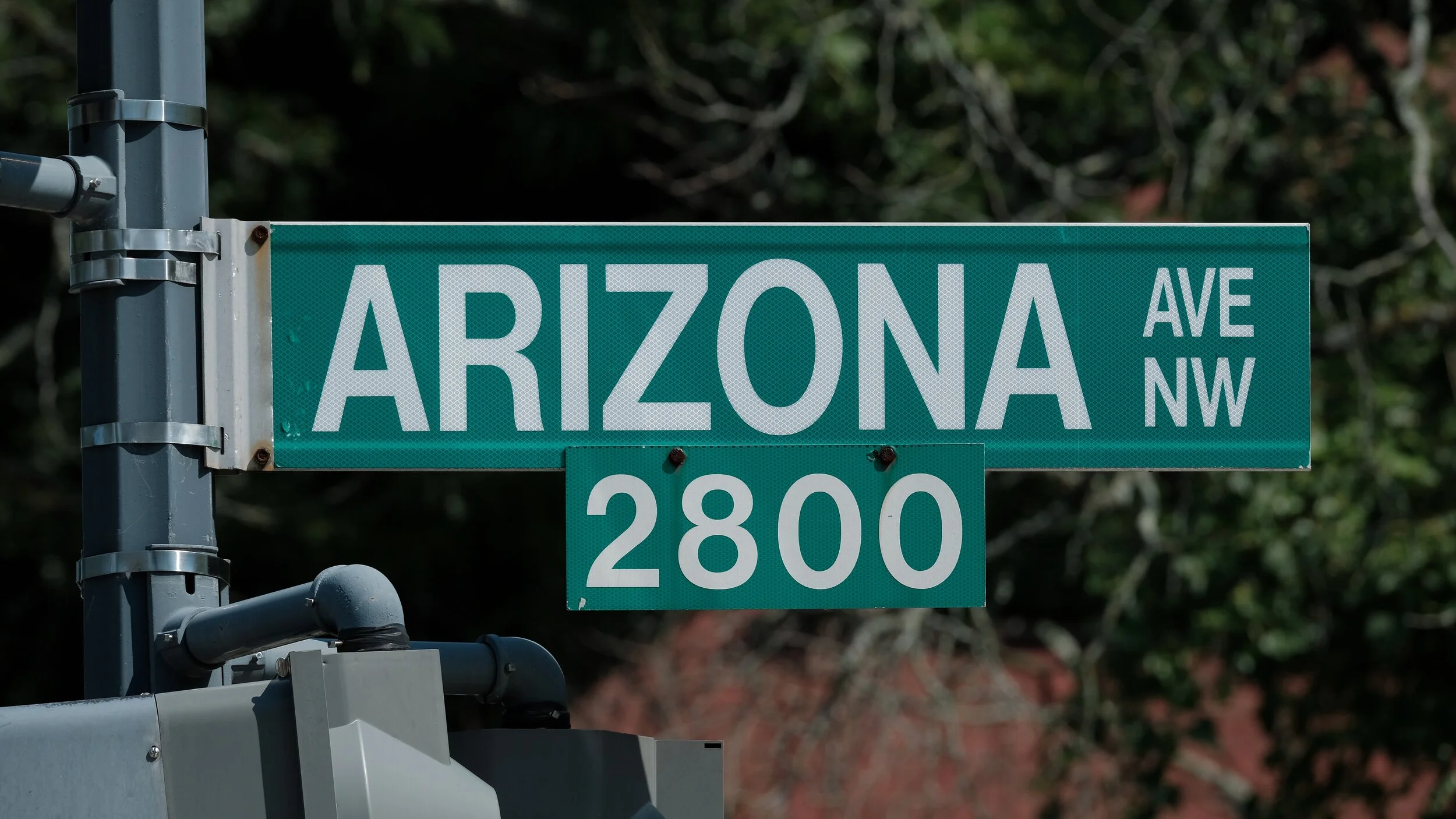 Street sign for Arizona Avenue in Washington, DC