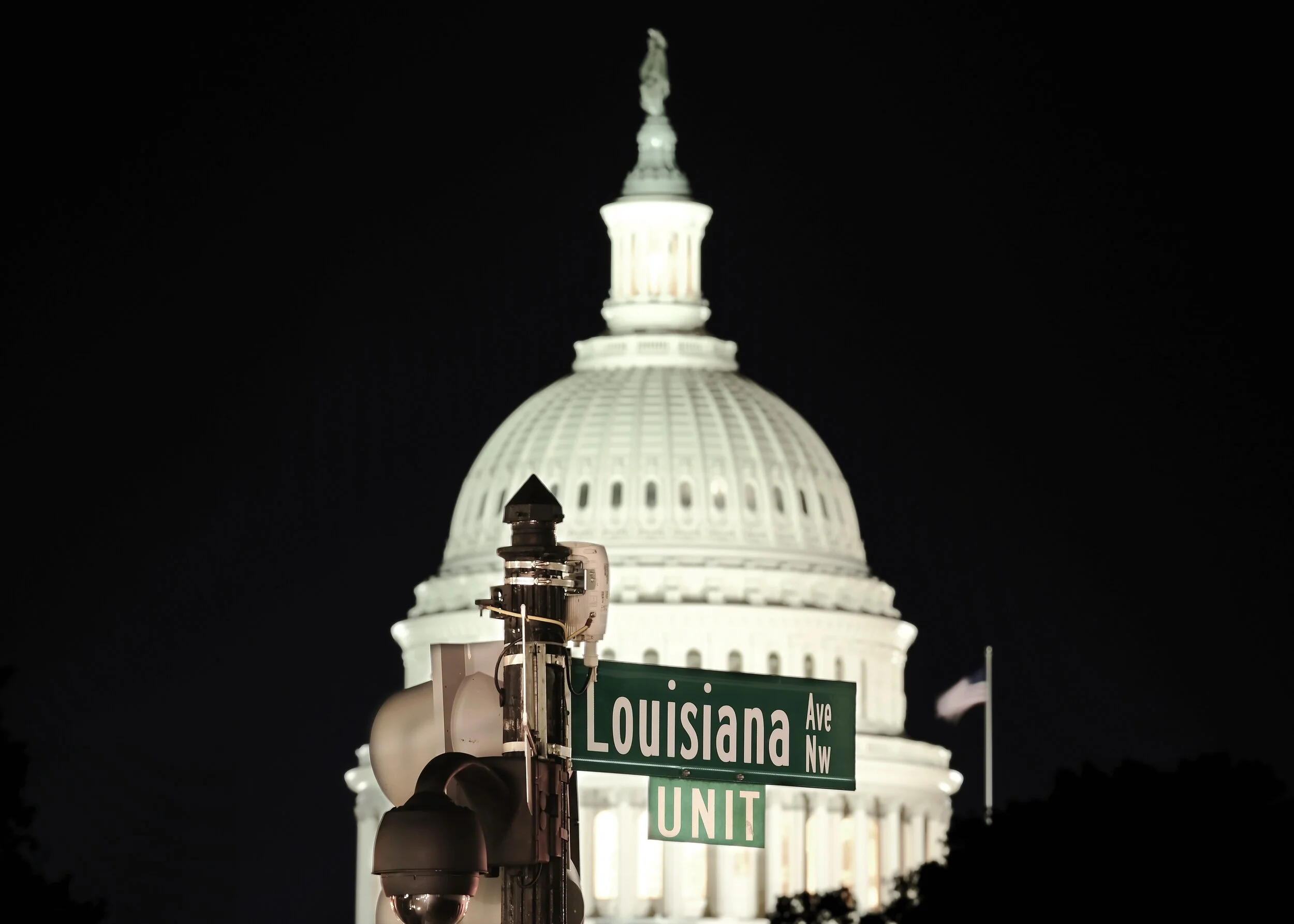 Street sign for Louisana Avenue in Washington, DC