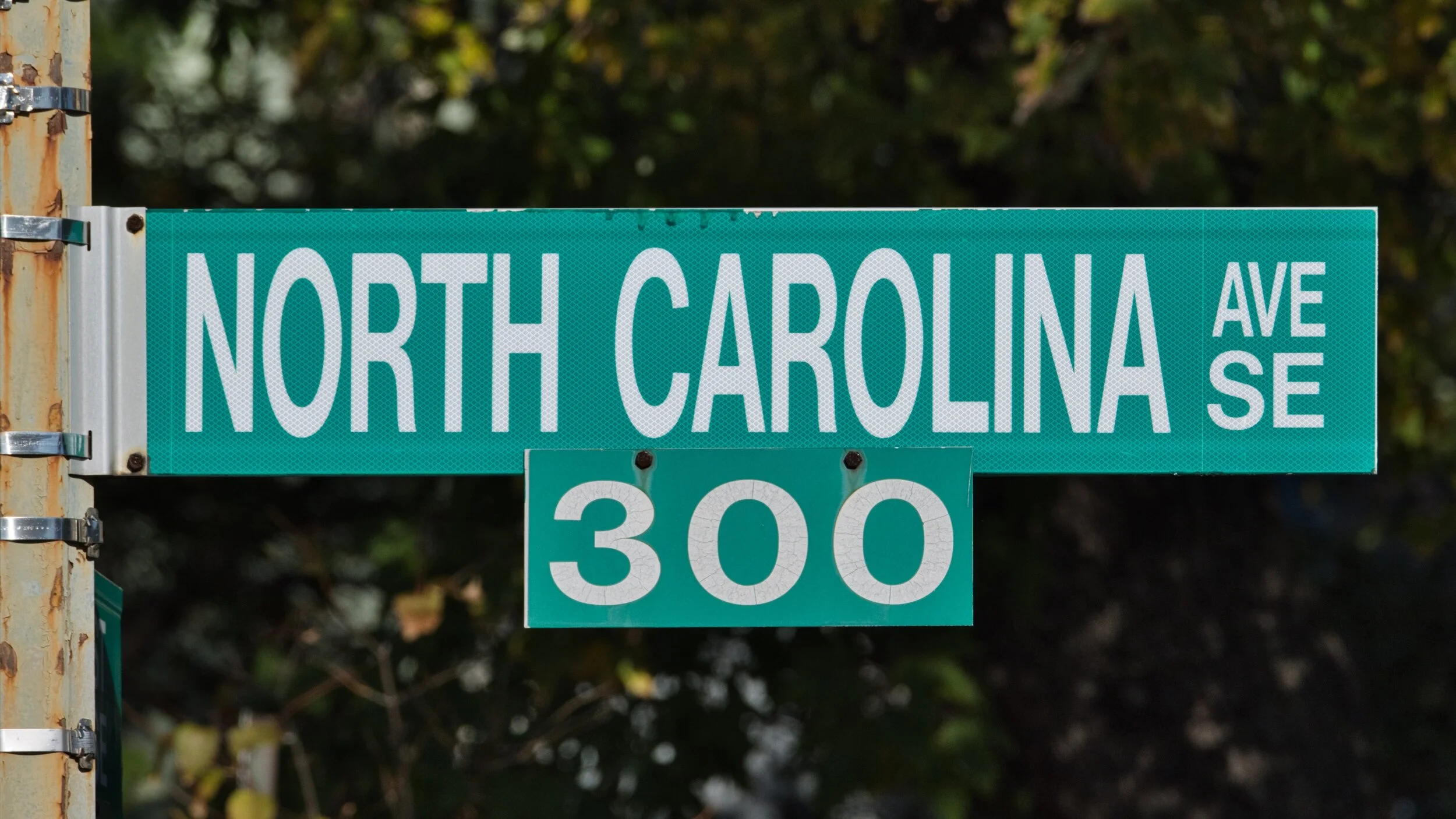 North Carolina Avenue street sign in Washington, DC
