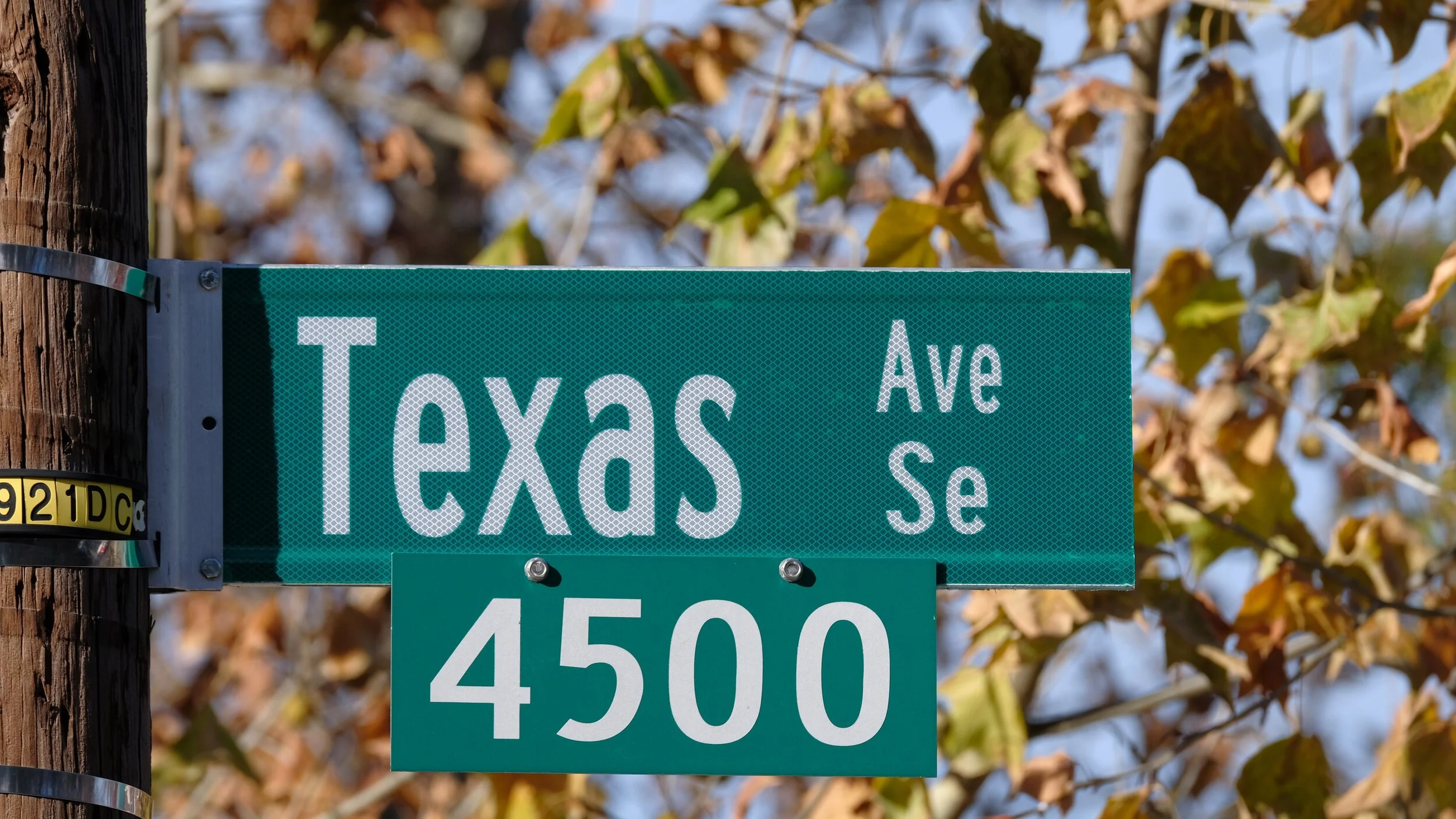 Texas Avenue street sign in Washington, D.C.