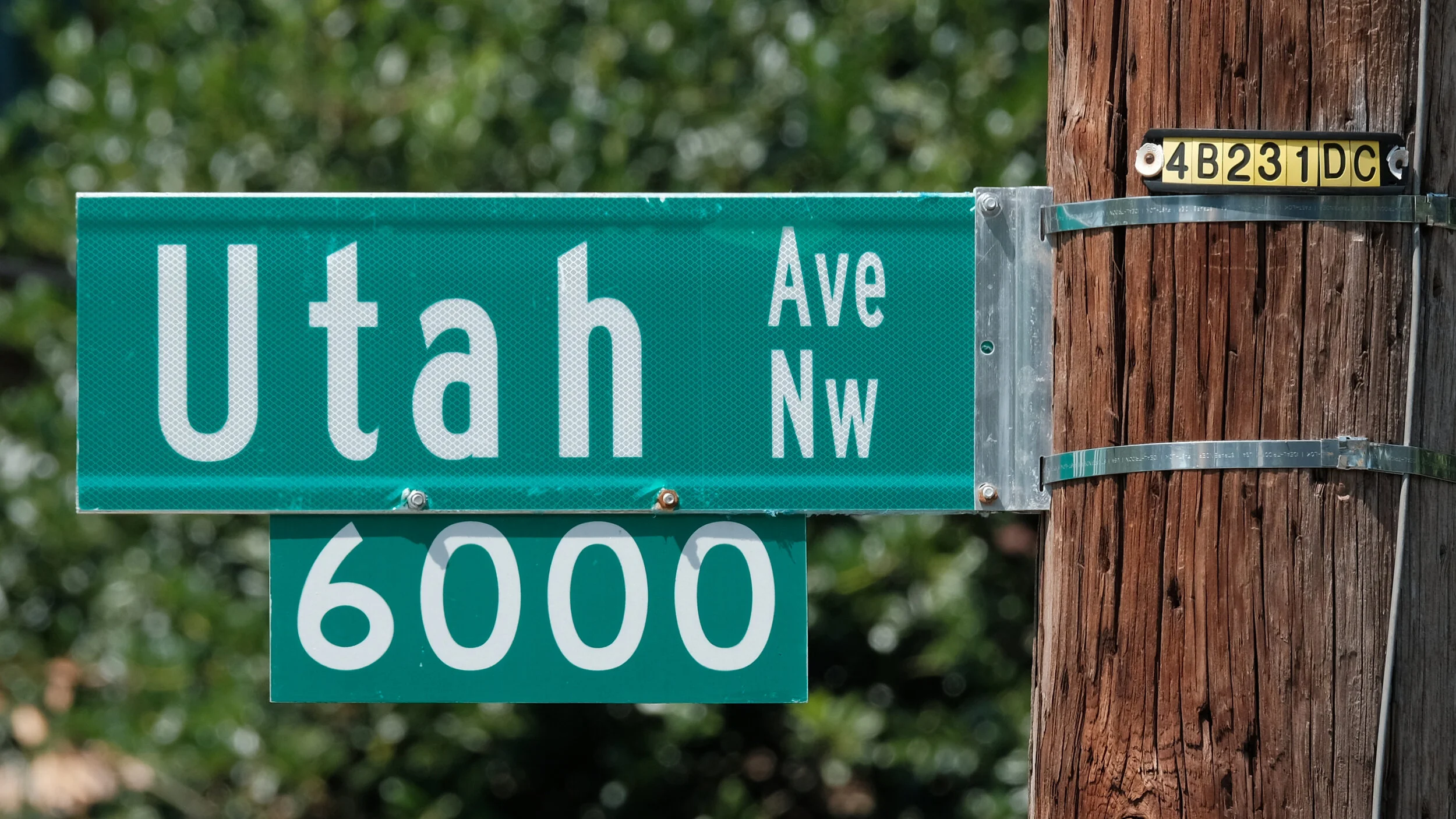 Utah Avenue street sign in Washington, D.C.