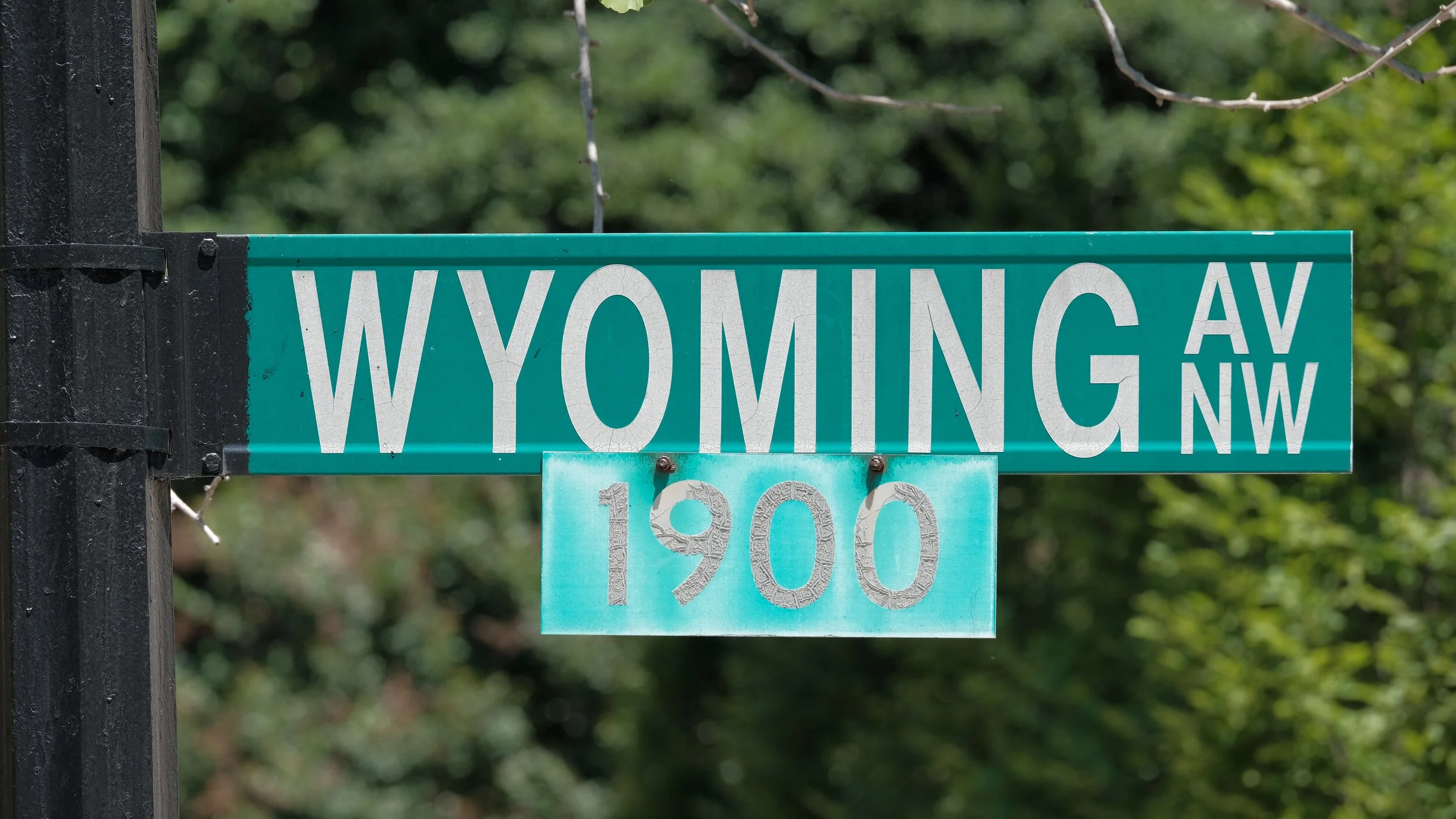 Wyoming Avenue street sign in Washington, D.C.