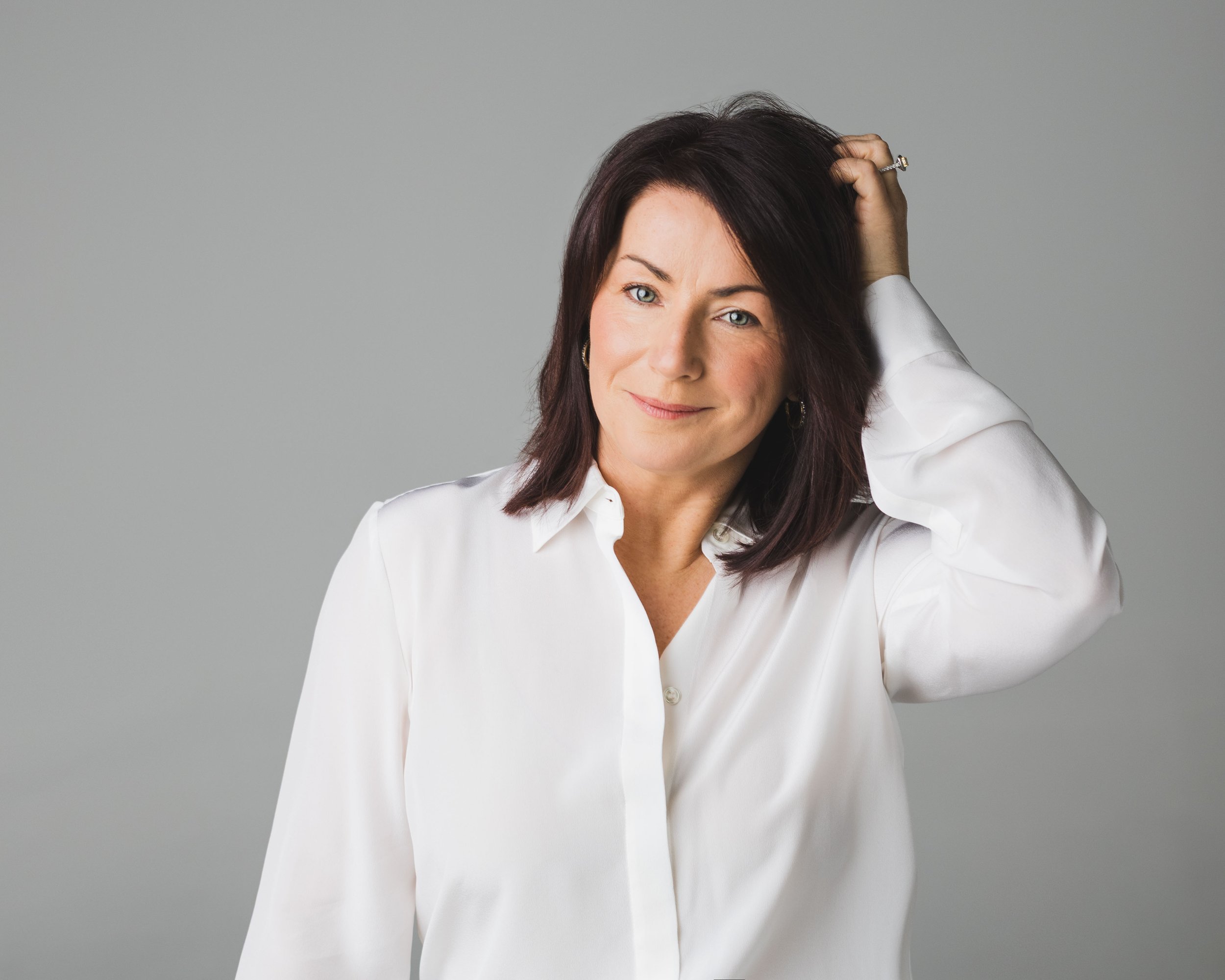 Andrea Ryan looking at camera
