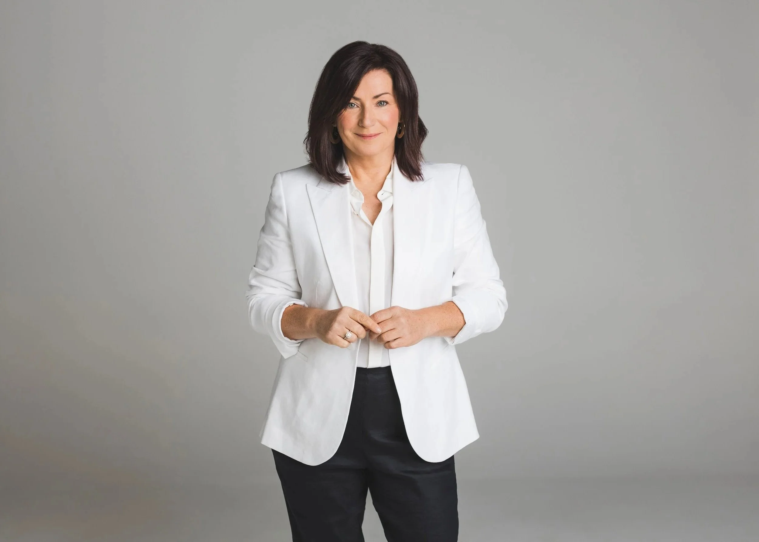 Andrea Ryan looking at camera