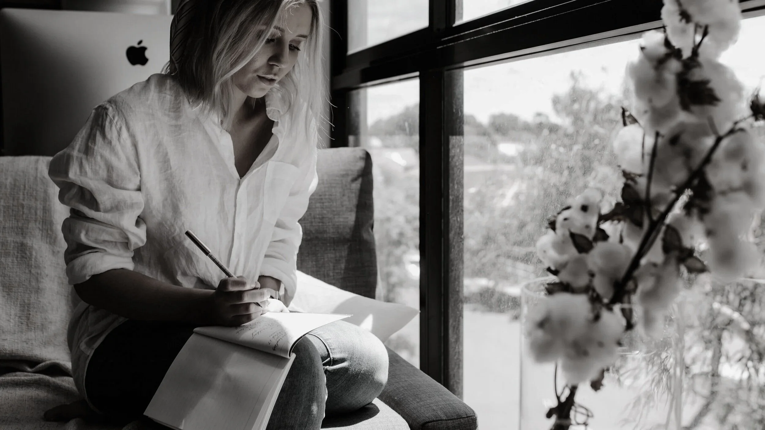 Girl writing in journal