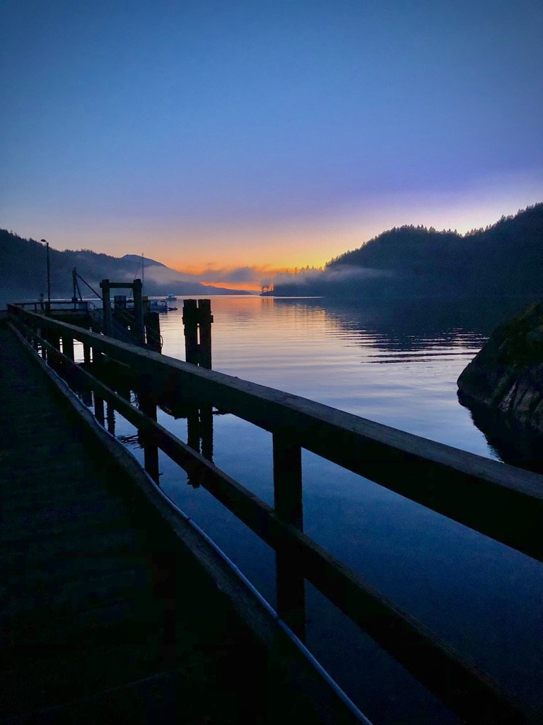 A fall sunset from the wharf