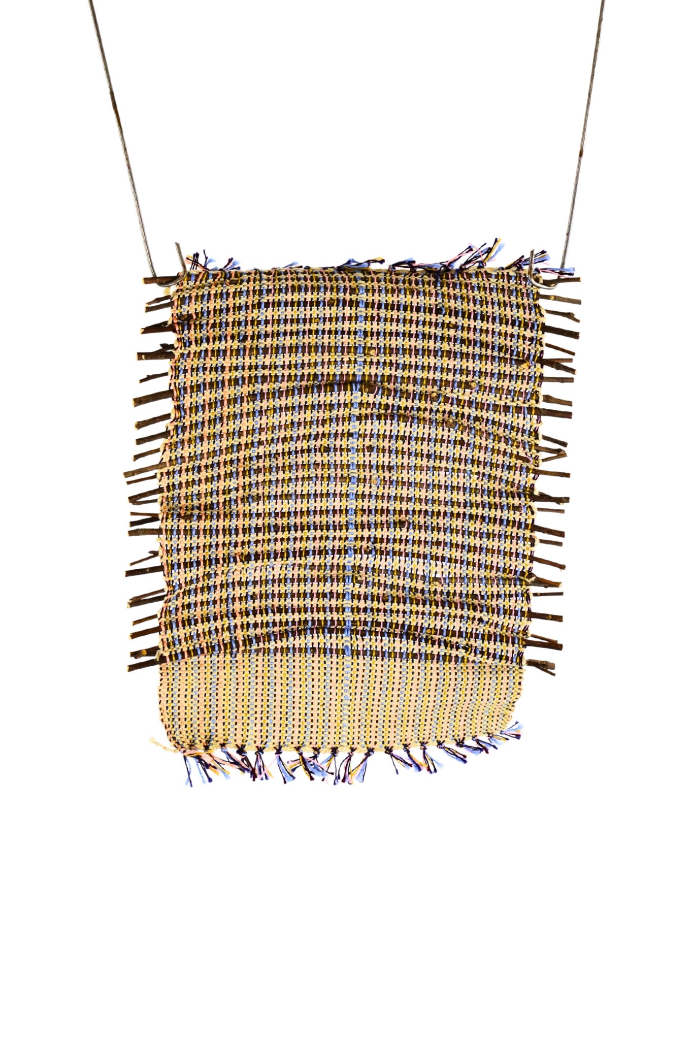 Sticks (21), woven gold nylon thread