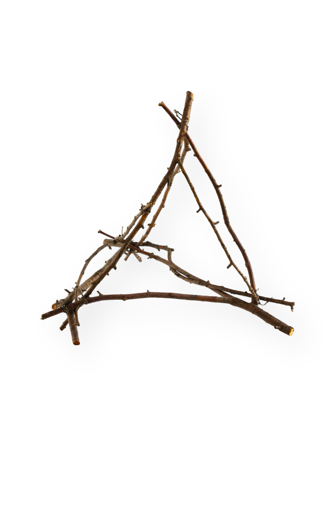 Triangular Pyramid (1), waxed black cotton cord