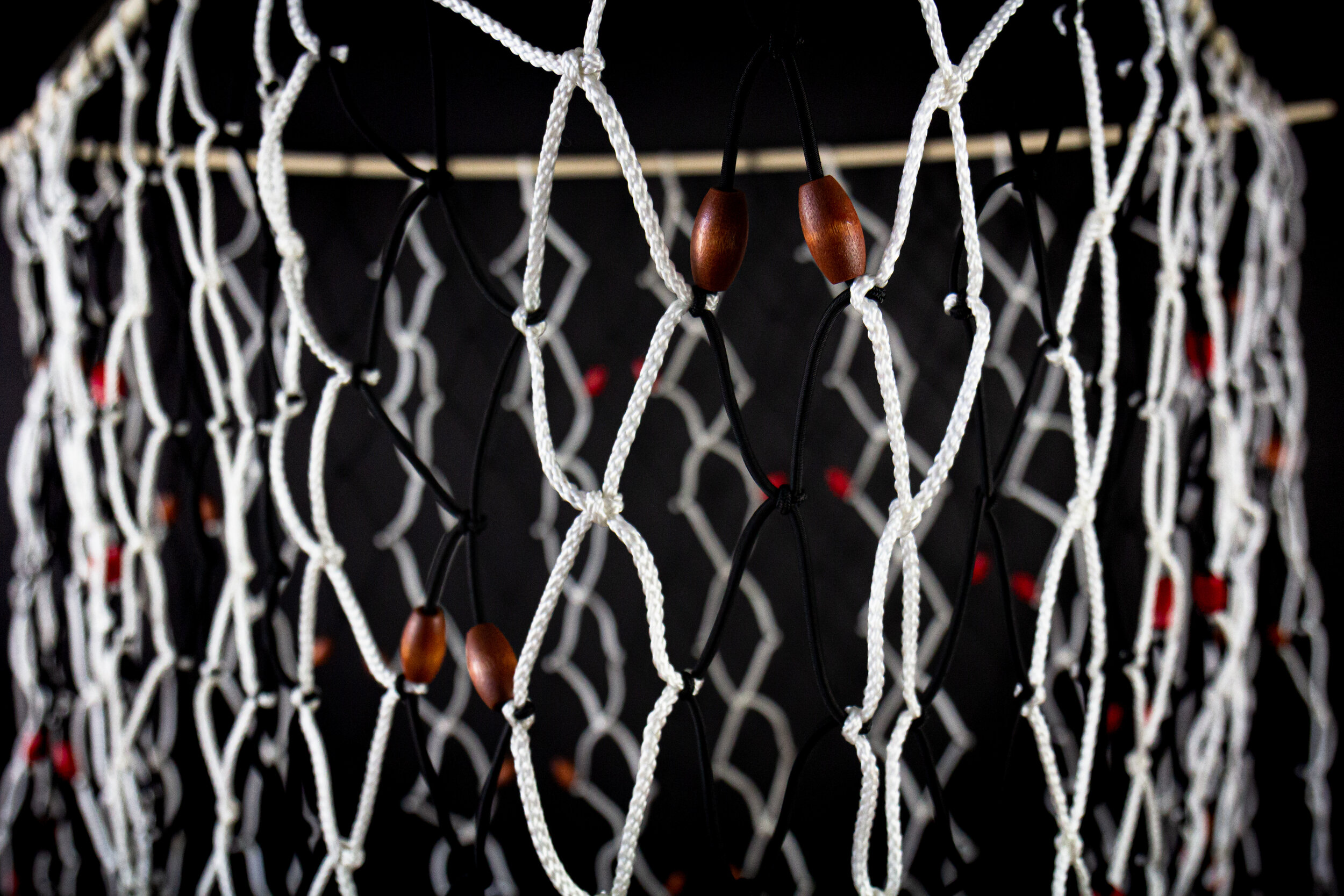 Triangular Beaded Net - detail