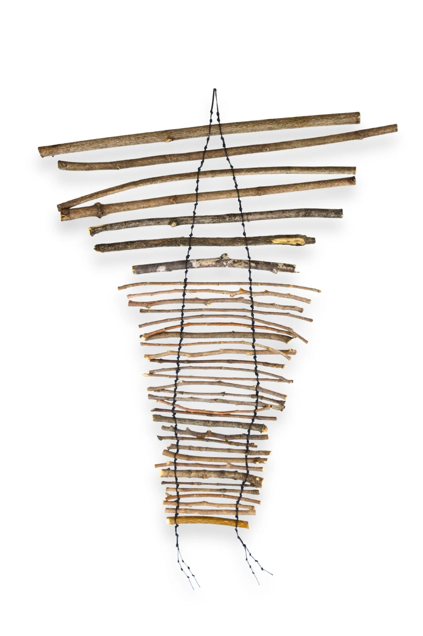 Wood Blind (5), 21 x 15, waxed cotton cord