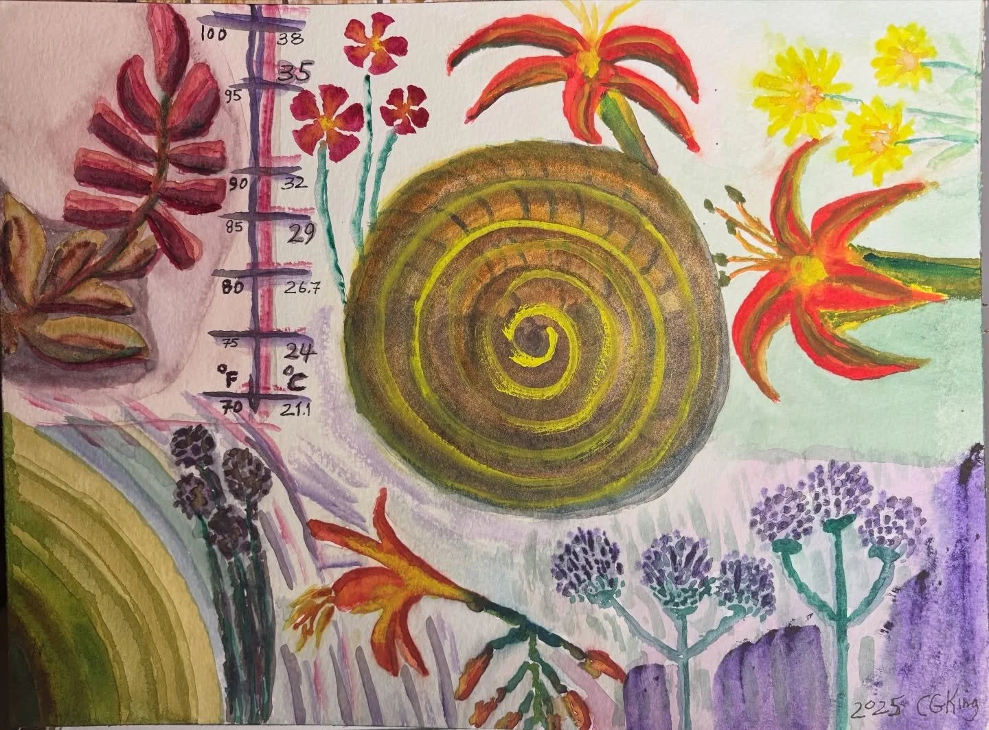 Lily and Celsius in the Summer Garden, 2025