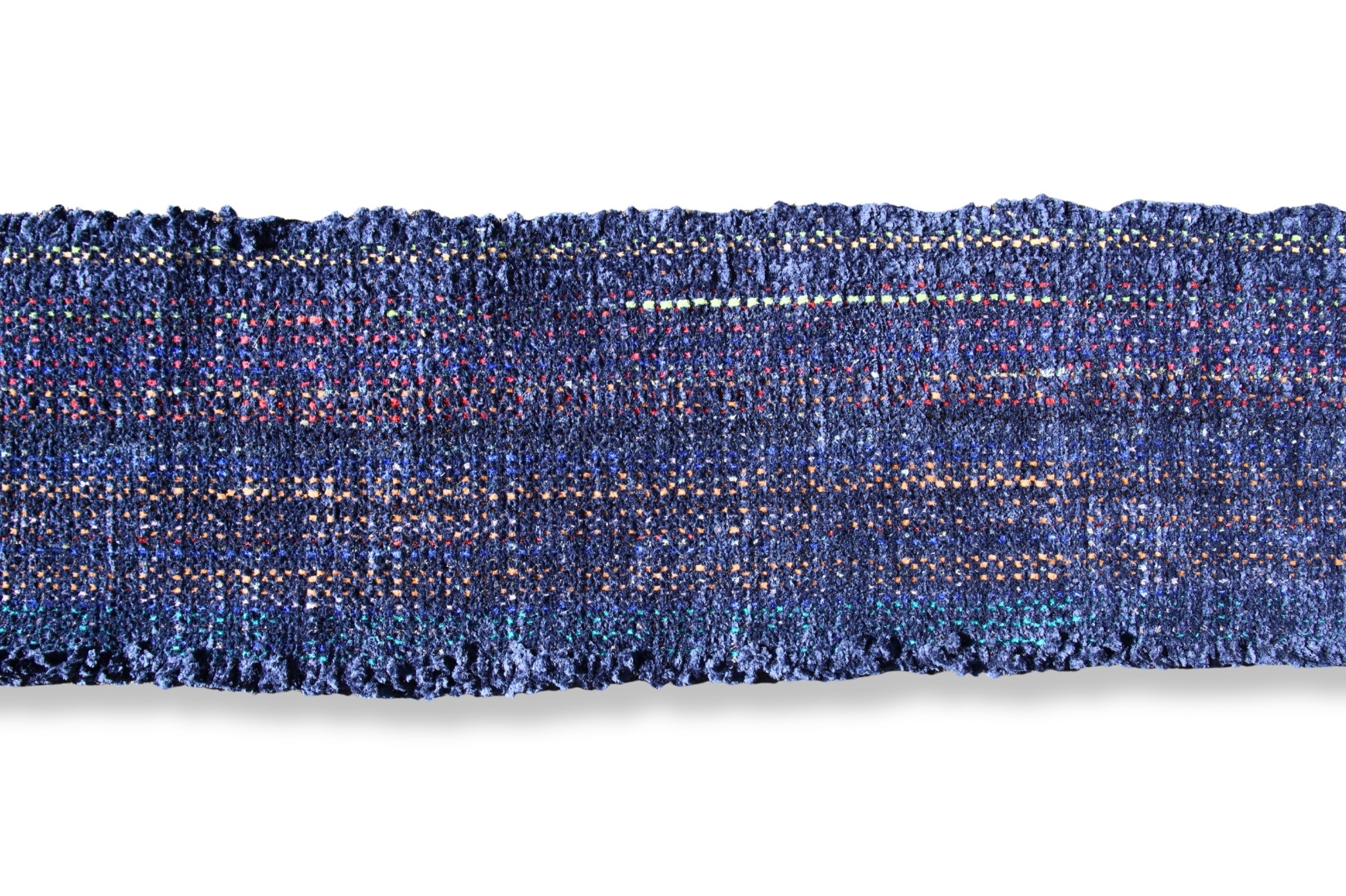 Scarf, chenille thread, 63 x 7, 2025