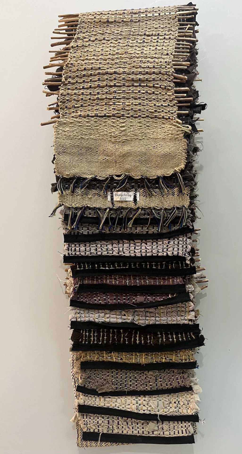 A Color Palette of Woven Fabric, 24” x 9” x 6″, 2022
