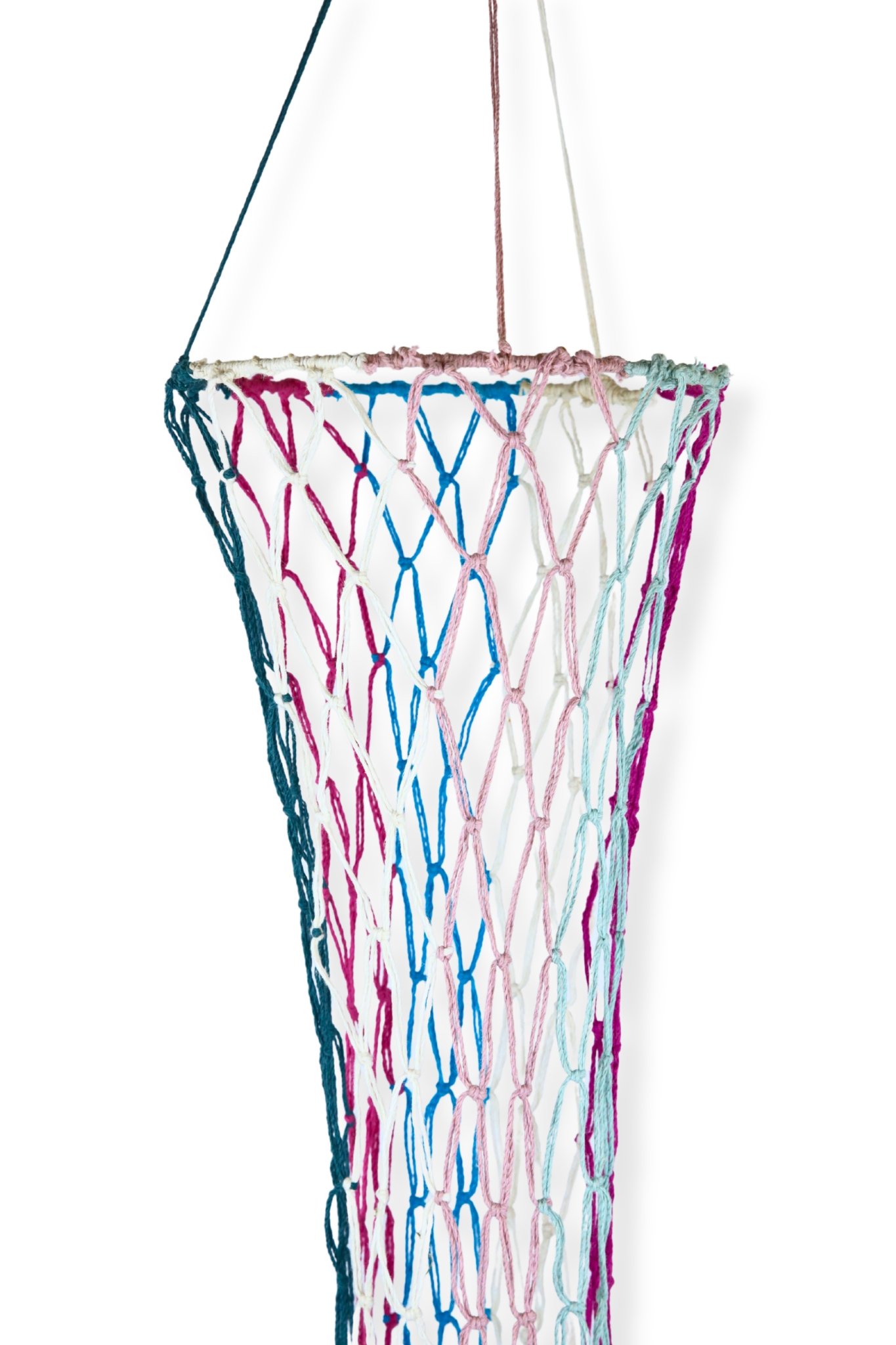 Cylindrical Net, hemp cord, 36 x 8 x 8, 2019