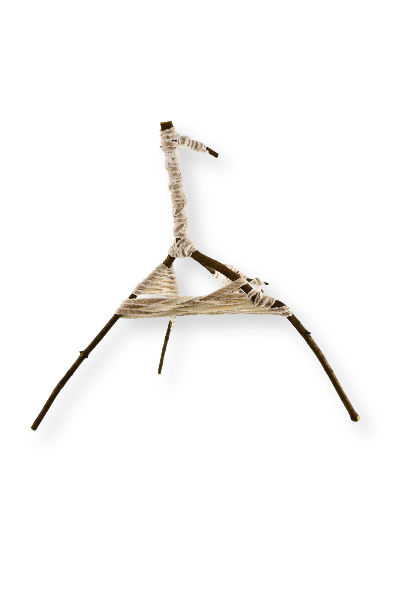 Standing Branch Wrapped in Fabric Strap