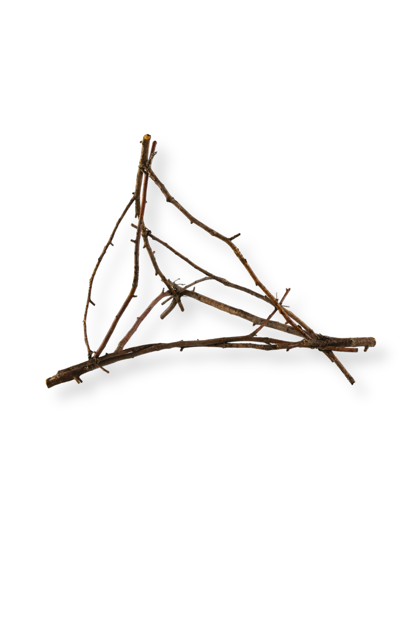 Triangular Pyramid (1), waxed black cotton cord