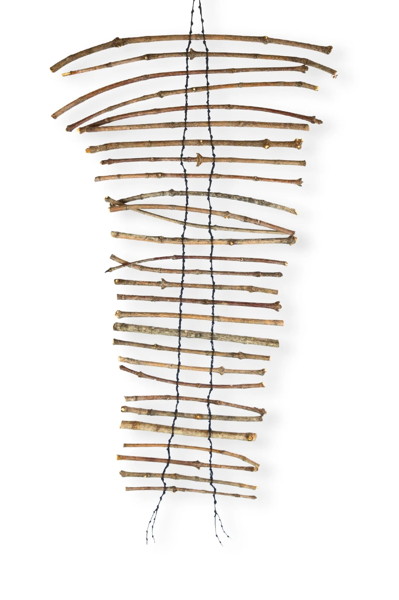 Wood Blind (3), 25 x 13, waxed cotton cord