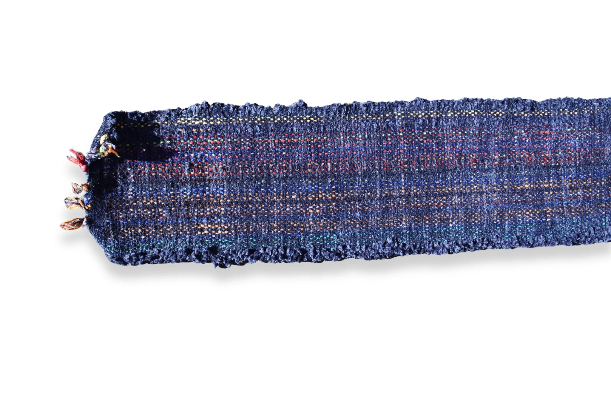 Scarf, chenille thread, 63 x 7, 2025