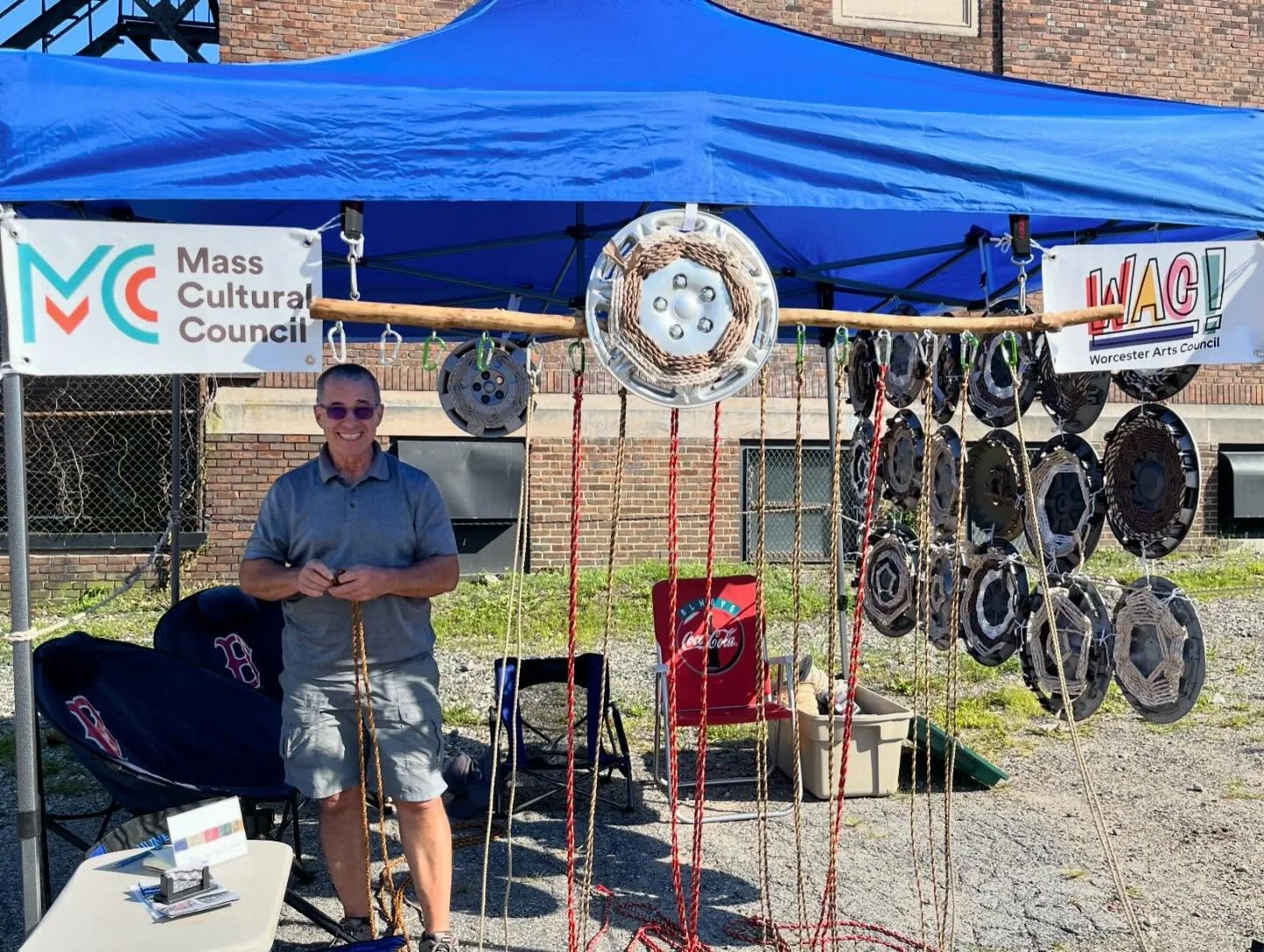 Creative Hub, Hubcap Weaving Station, 2024
