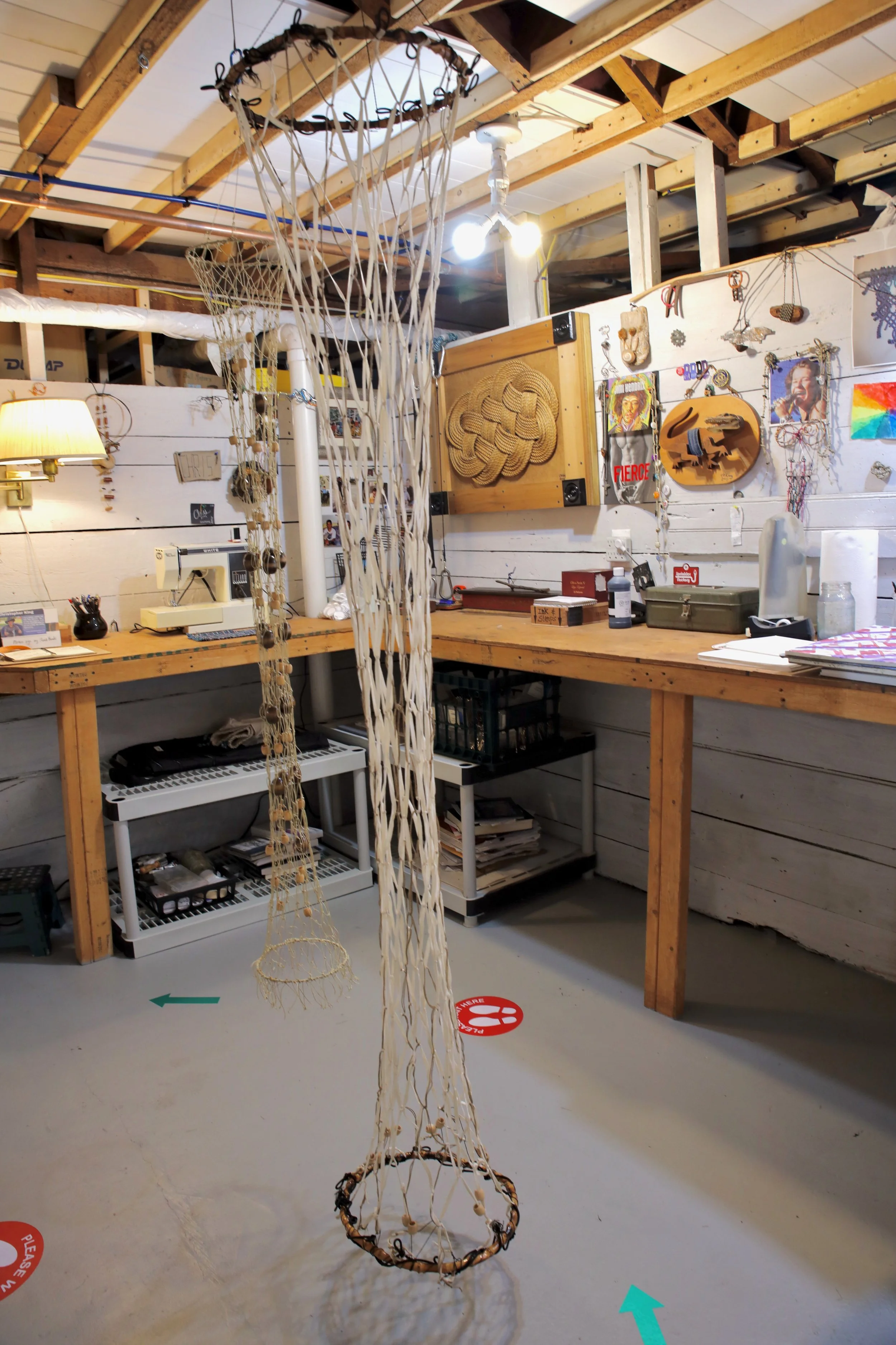 Cylindrical Net Sculpture