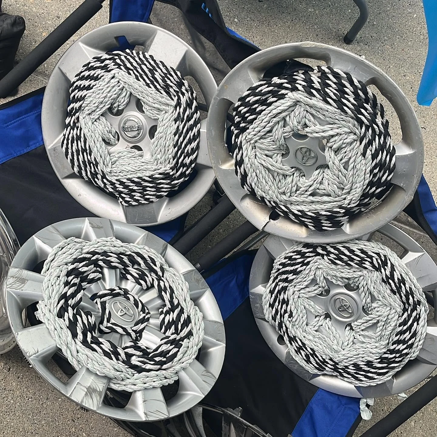 Woven Hubcap Installations