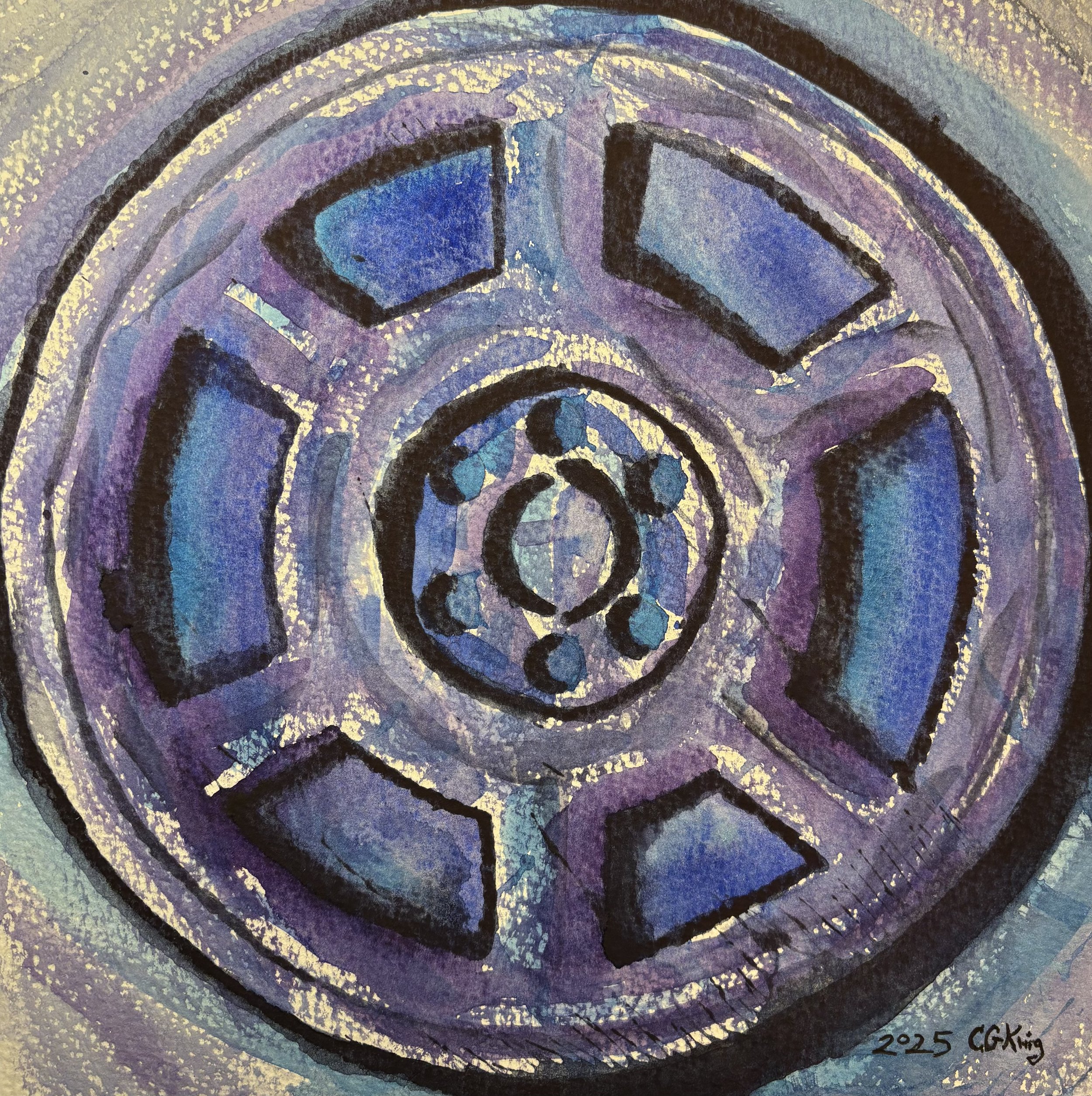 Woven Hubcap, 10″ x 10″, 2025