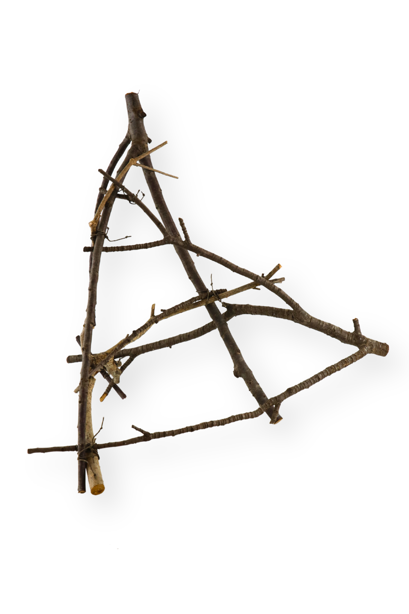 Triangular Pyramid (5), on diagonal with black cord