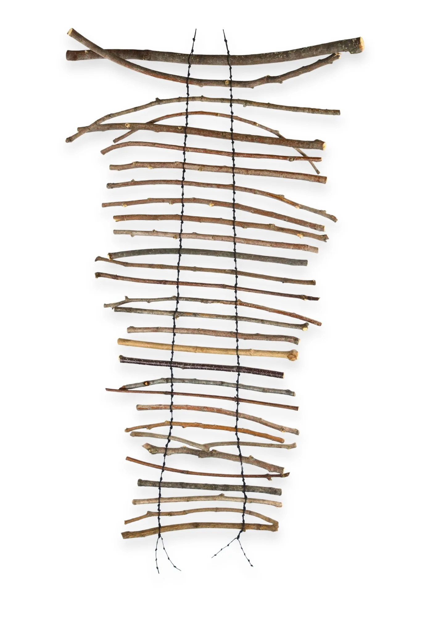 Wood Blind (4), 26 x 15, waxed cotton cord