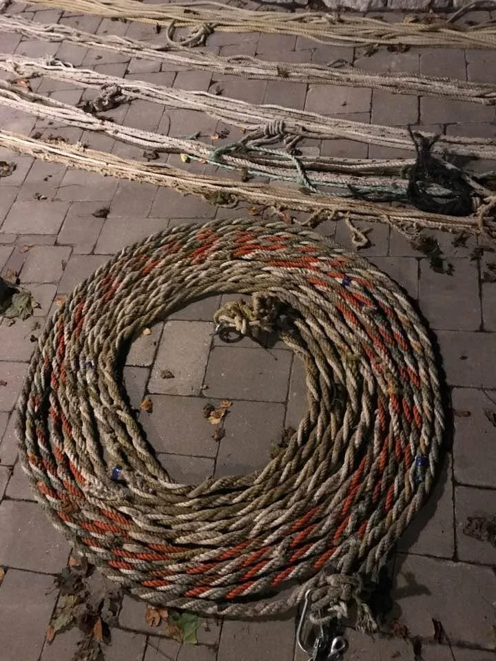 Making large diameter rope from 3 smaller ropes, 2017