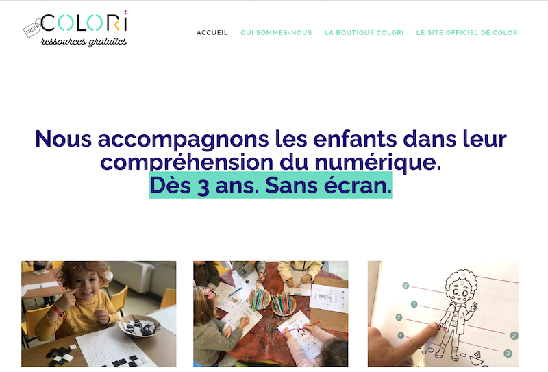 Eduquer les enfants au numérique sans écran : le site d'activités gratuites de Colori, ressources à télécharger