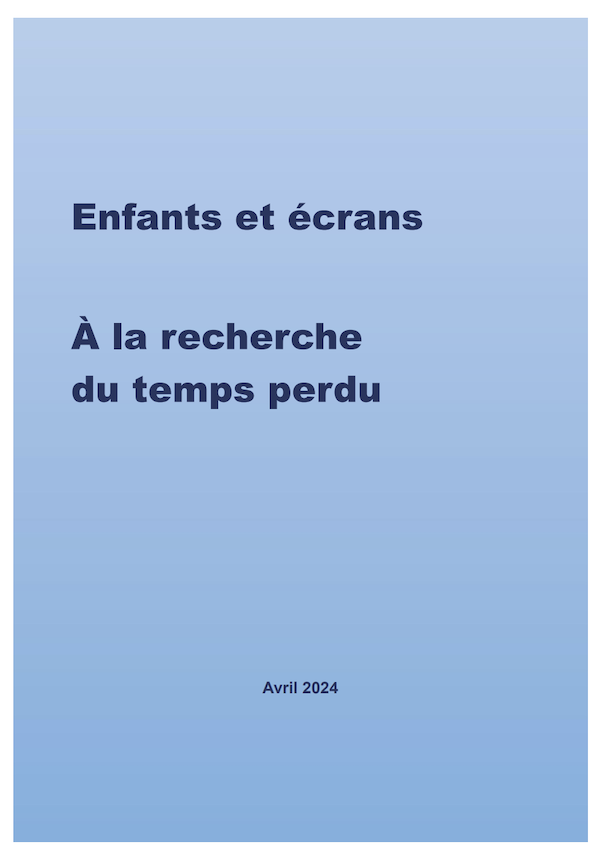 adolescent démotivé à l'école : rapport de la commission d'experts sur les enfants et les écrans. Un adolescent démotivé à l'école ne l'est pas forcément à cause des écrans...