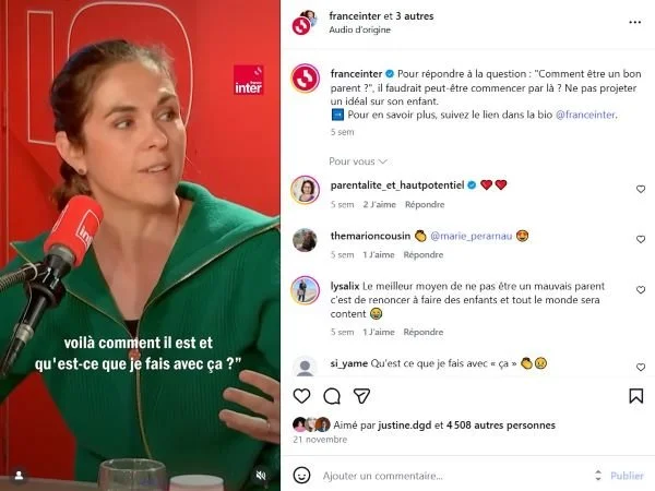 Parentalité bienveillante : intervention de Marie Perarnau sur France Inter - Comment être un bon parent