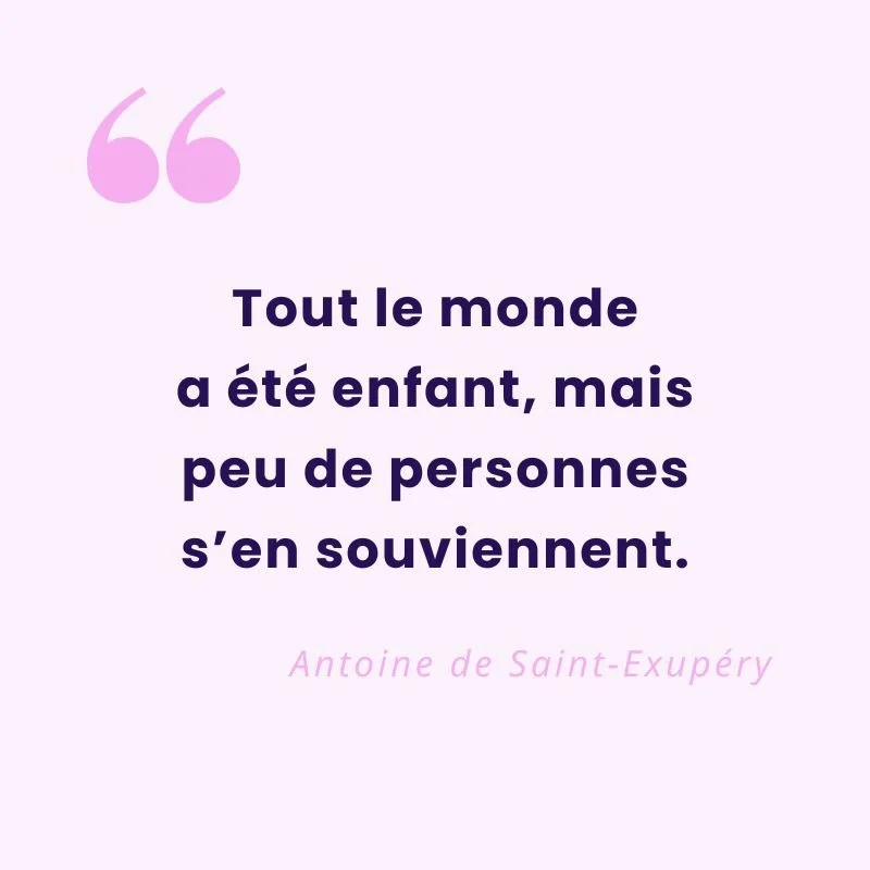 Les adultes ont besoin des enfants : citation d'Antoine de Saint-Exupéry utilisée par Clémentine Beauvais