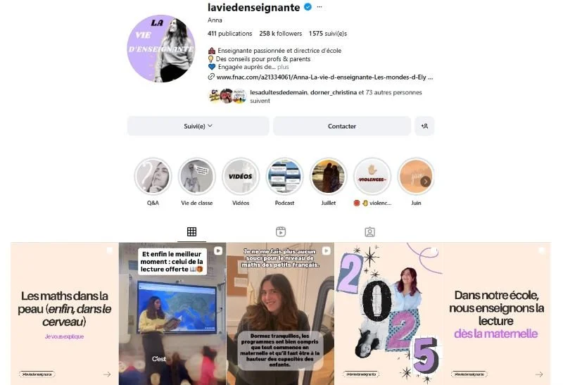 Retrouvez les conseils d'Anna sur la posture de l'enseignant sur son compte Instagram La vie d'enseignante