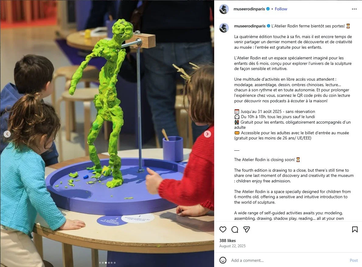 Place des enfants dans la société : les initiatives du Musée Rodin pour accueillir les enfants