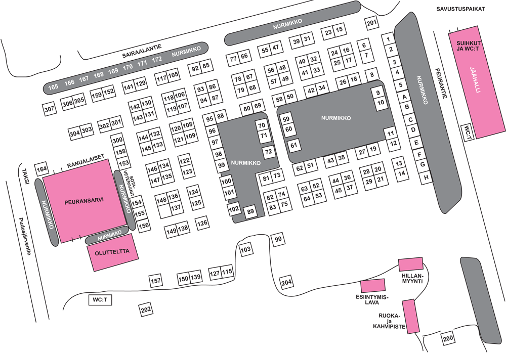 Map of the vendor area.