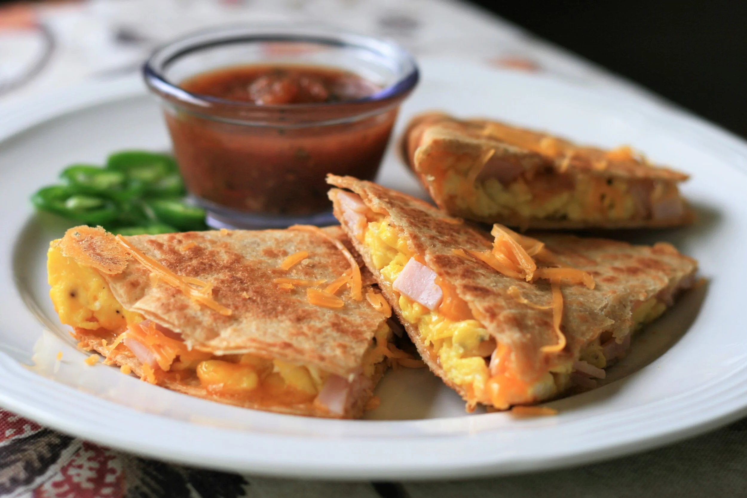 Egg cheese and ham quesadillas Healthy Breakfast Meal Ideas ascendmindsjpeg