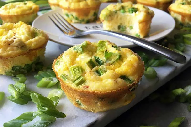 Easy Green Onion Mini Frittatas Healthy Breakfast Meal Ideas ascendminds.jpg