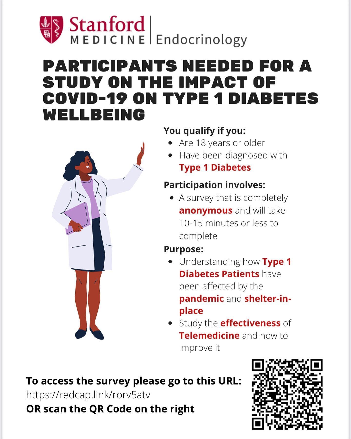 Hi T1D Sugar Mommas! Can you take a few minutes to help out Stanford Endocrinology? Dr. Basina, Endocrinologist (and on our amazing medical advisory board) is asking if you wouldn&rsquo;t mind taking this anonymous survey?
They&rsquo;re trying to und