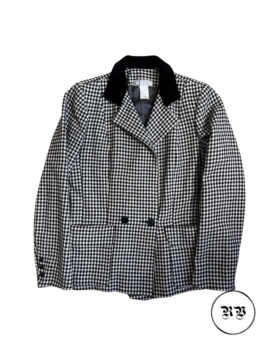 DESIGNER - VINTAGE EMMANUELLE KHANH HOUNDSTOOT BLAZER JACKET