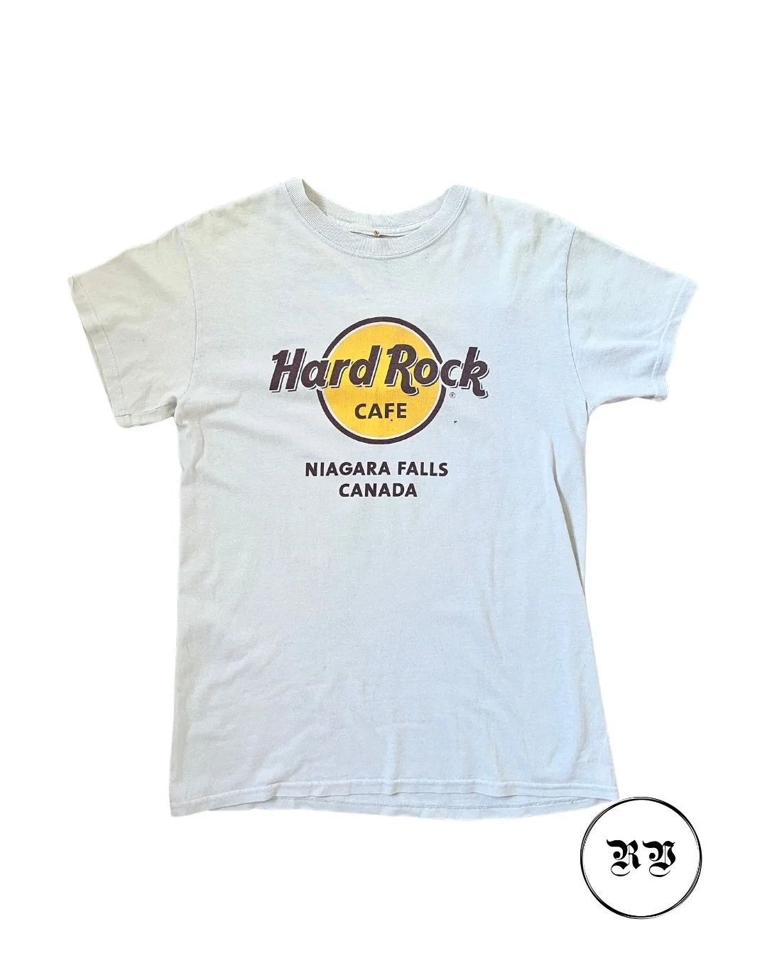 VINTAGE  HARD ROCK CAFÉ NIAGARA FALLS CANADA WHITE TEE SHIRT