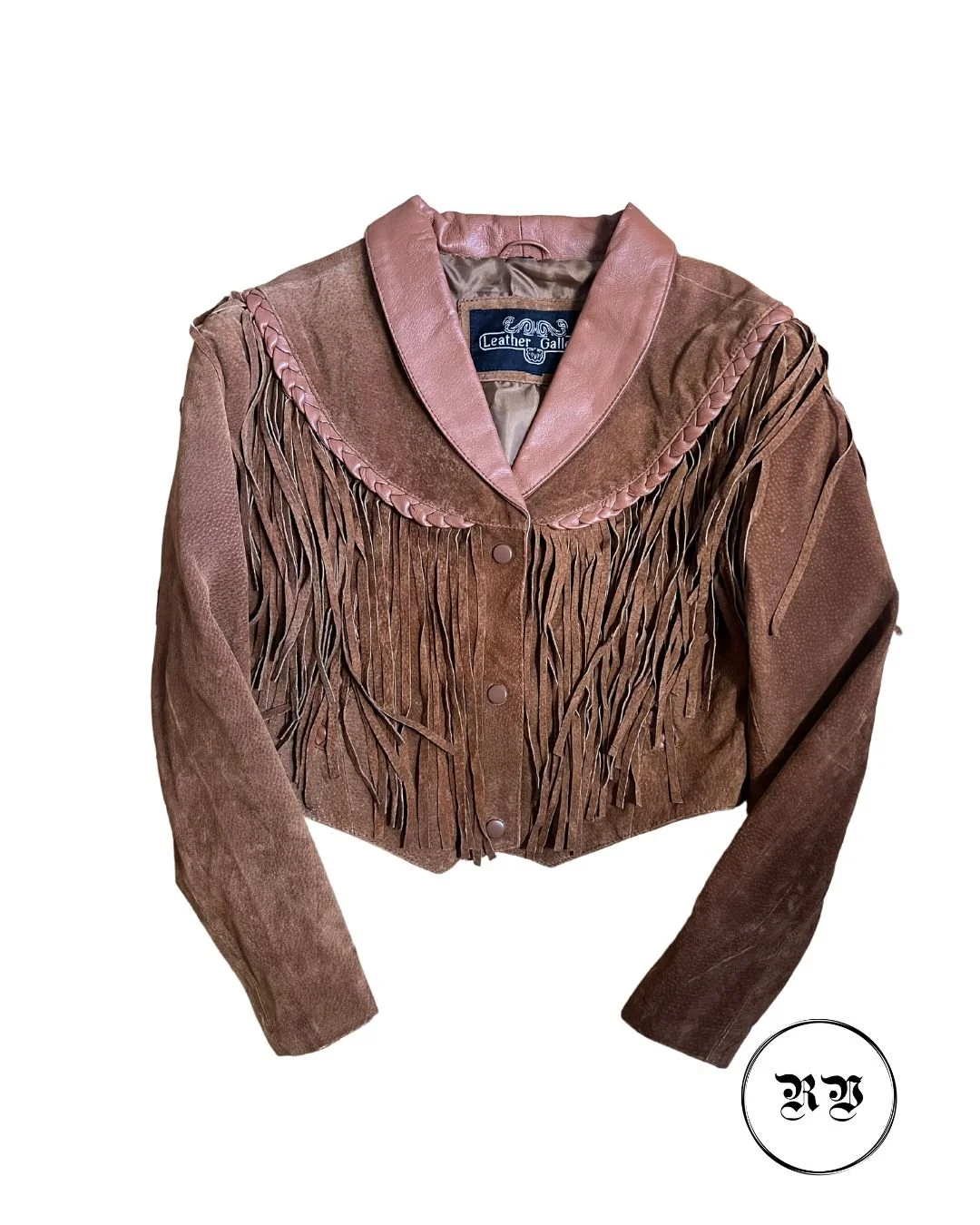 VINTAGE BROWN FRINGED LEATHER JACKET
