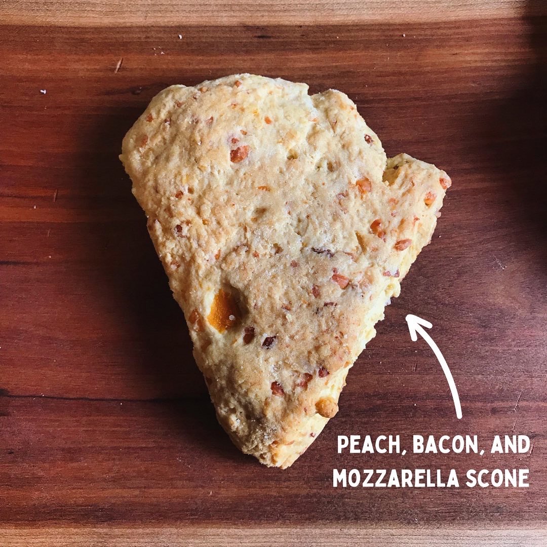 Bacon Peach Scone