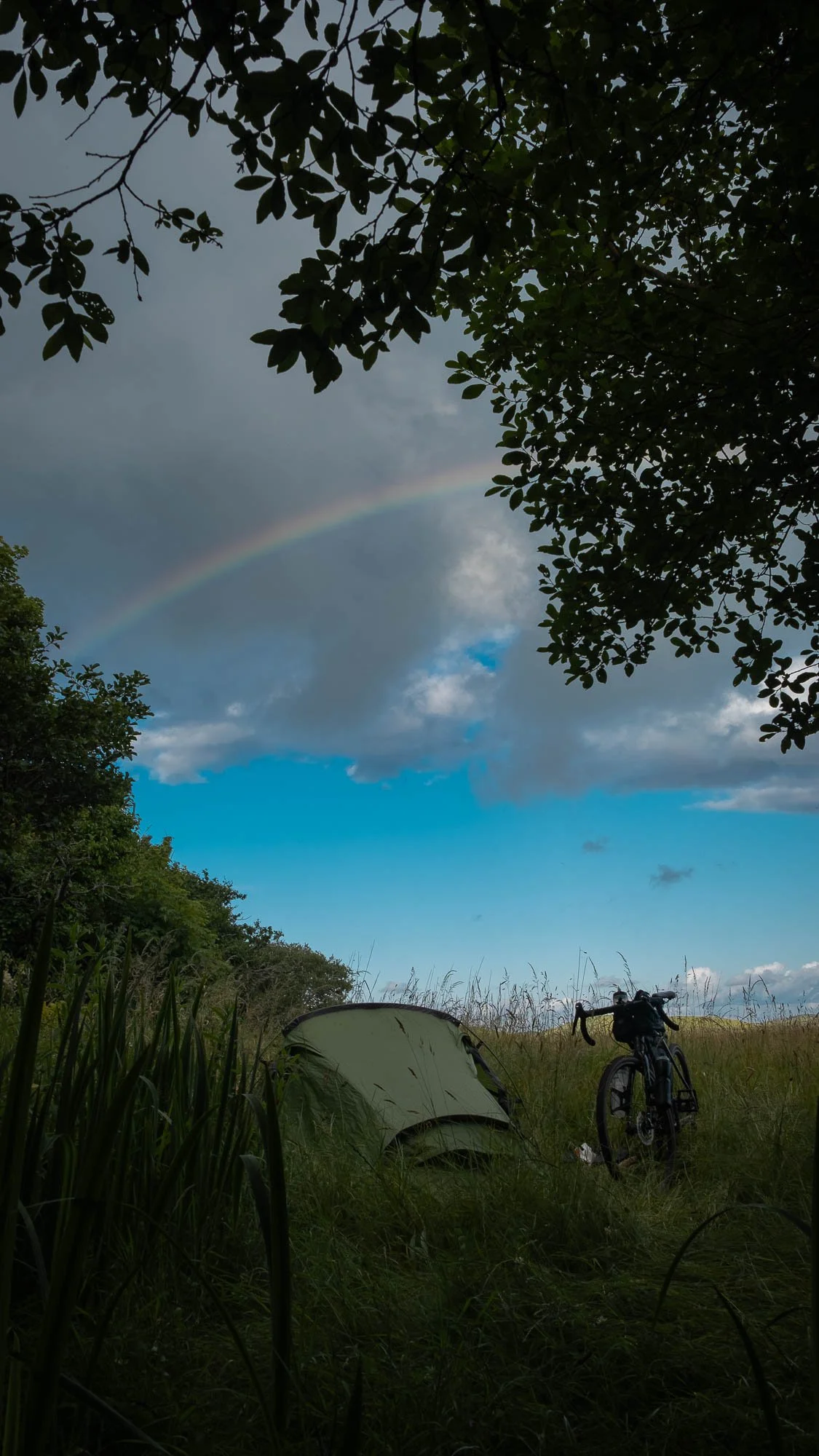First campsite of the trip - rainbow, I guess that was a good sign.