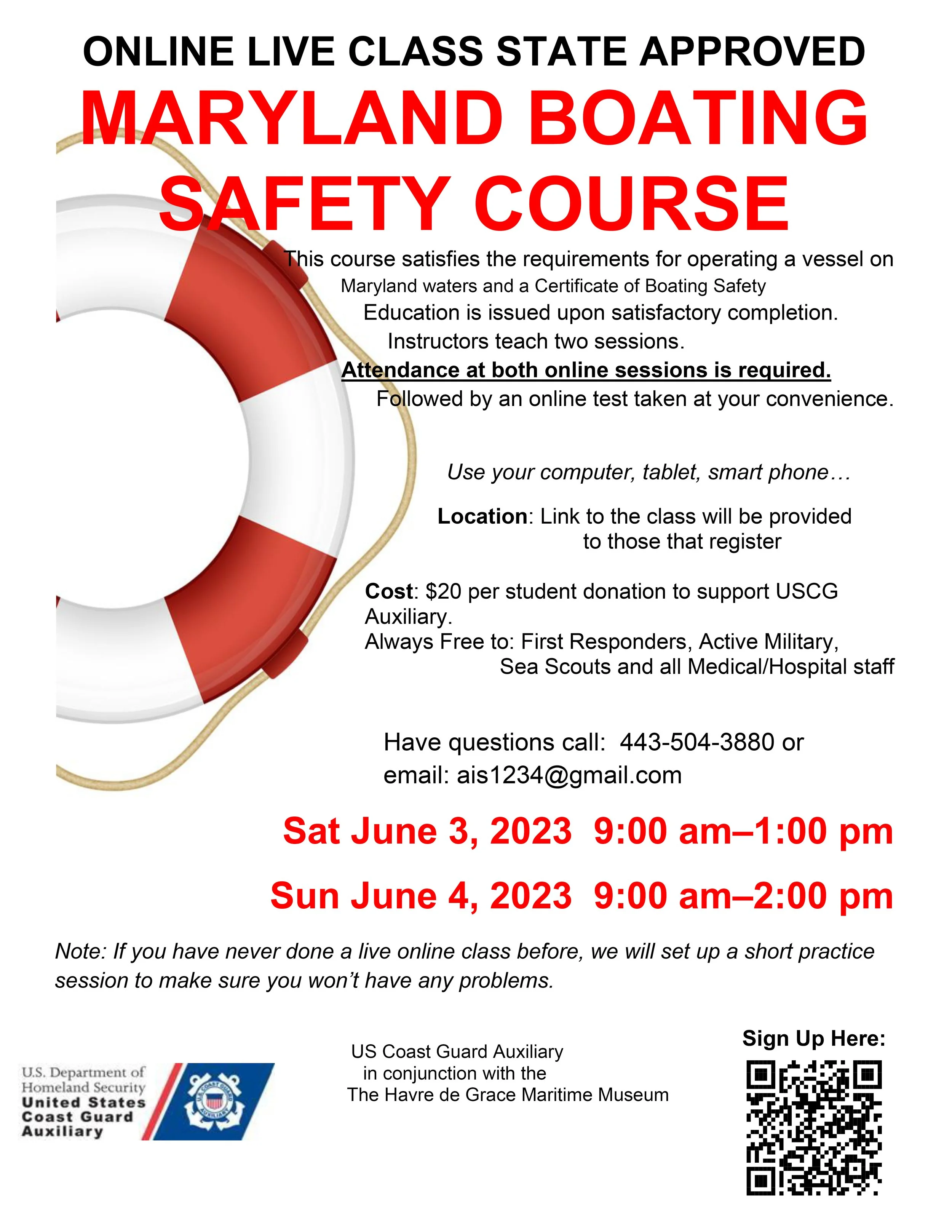 ONLINE MARYLAND BOATING SAFETY COURSE